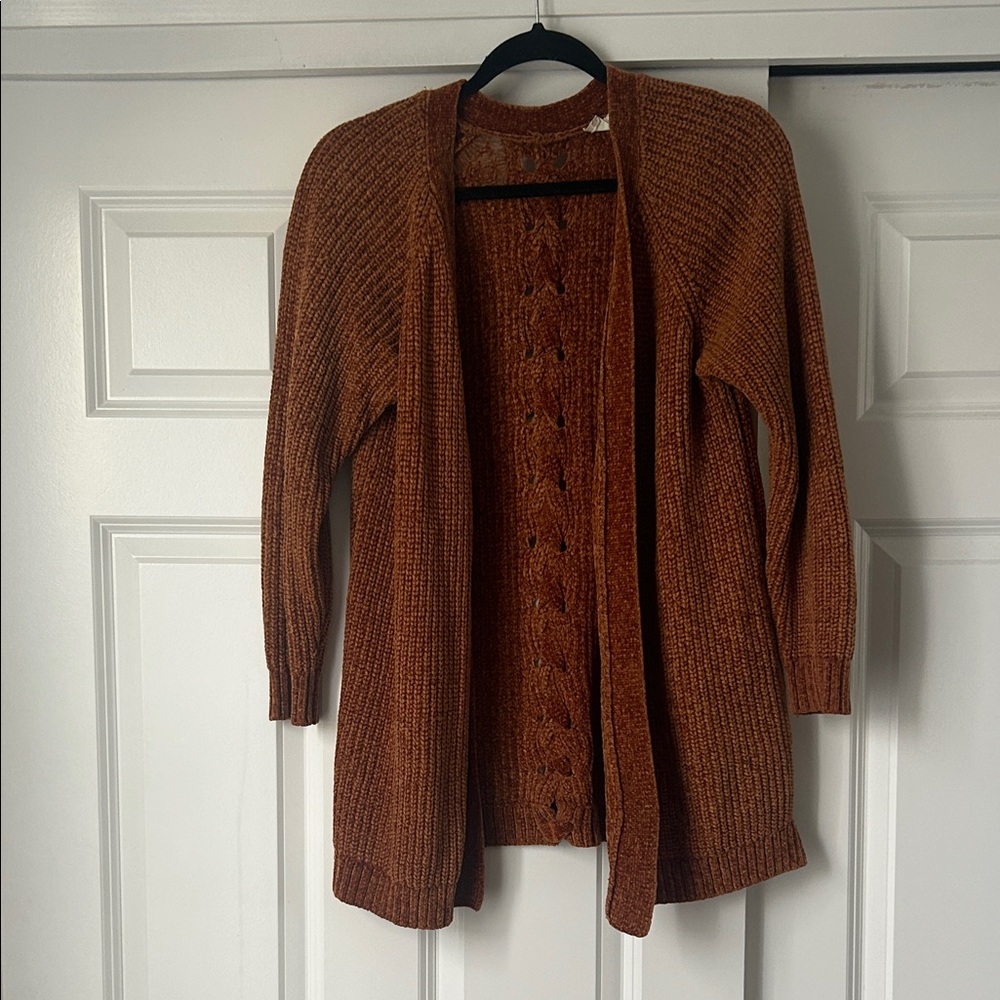 Women's Open Front Cardigan Sweater - Brown